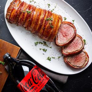 bacon-wrapped garlic-thyme Beef Tenderloin - Liberty Coke®