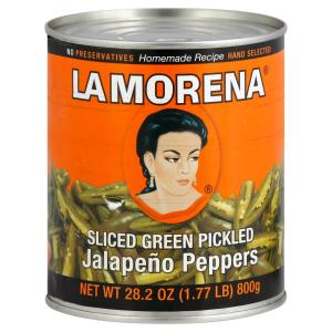 La Morena - Sliced Green Pickled Jalapeno Peppers