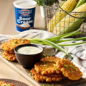 Sour Cream Corn Fritters - Fage